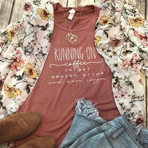 Running on coffee - target - amazon Women’s Tank